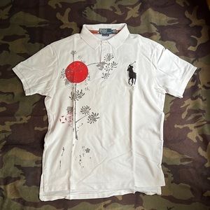 Vintage Polo Ralph Lauren big pony asian accent custom fit size L